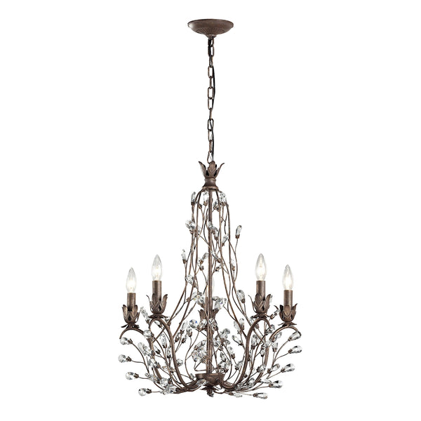 Sagemore 5 Light Chandelier In Bronze Rust