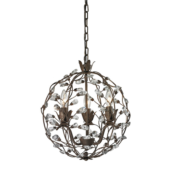 Sagemore 3 Light Pendant In Bronze Rust