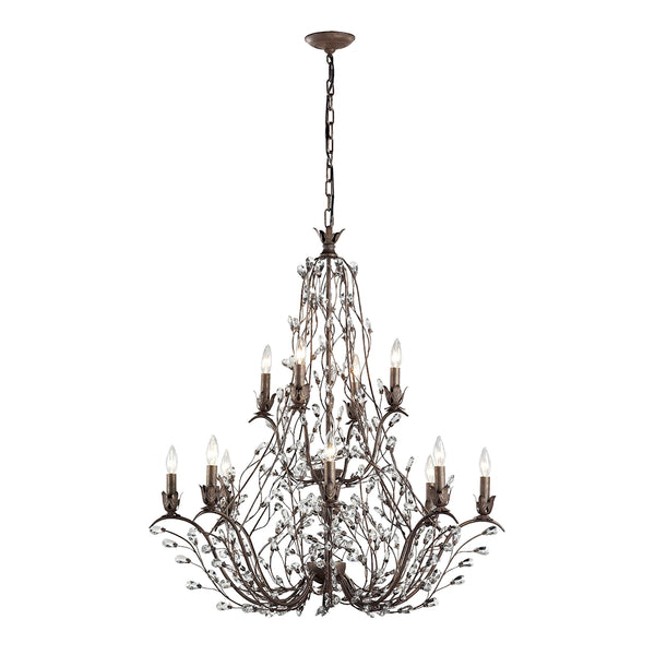 Sagemore 12 Light Chandelier In Bronze Rust