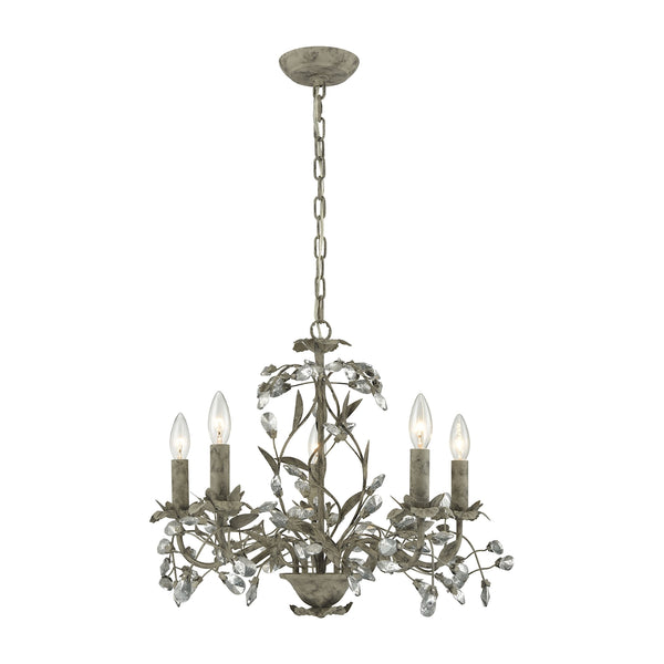 Circeo 5 Light Chandelier In Marble Gray