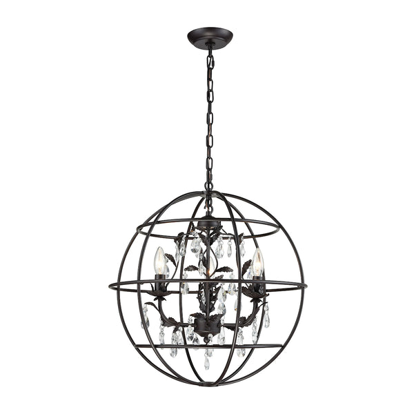 Bridget 3 Light Chandelier In Oil Rubbed Bronze