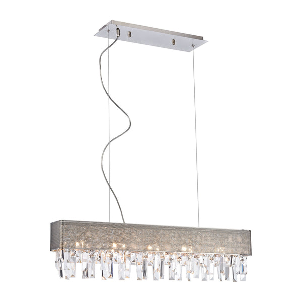 Crystal Vallance 5 Light Chandelier In Polished Chrome