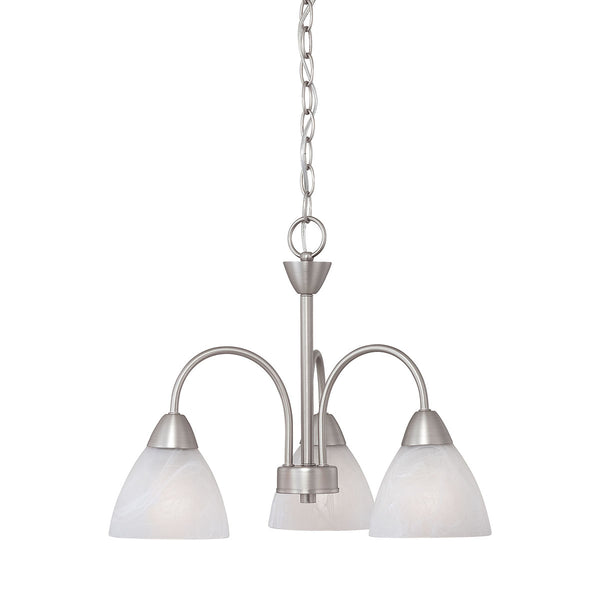 TIA chandelier Matte Nickel 3x100W 120V