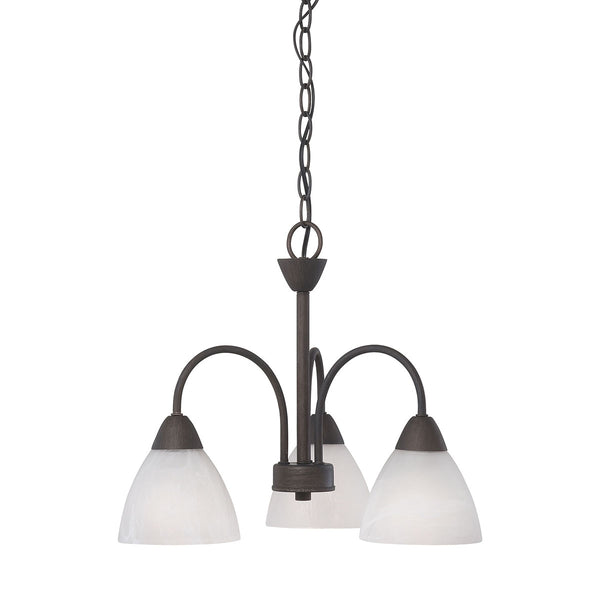TIA chandelier Painted Bronze 3x100W 120