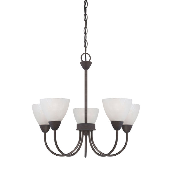 TIA chandelier Painted Bronze 5x100W 120