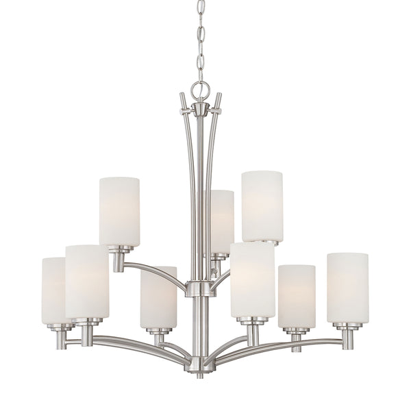 PITTMAN chandelier Brushed Nickel 9x60W