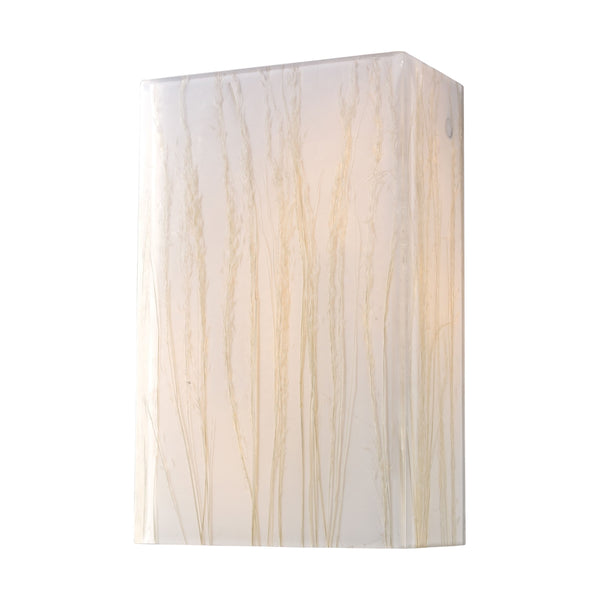 Modern Organics 2 Light Sconce In Polished Chrome And White Sawgrass