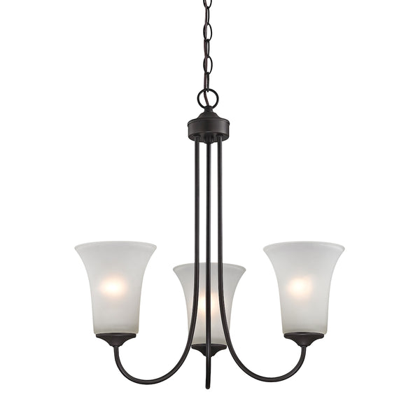 Charleston 3 Light Chandelier In Oil Rubbed Bronze
