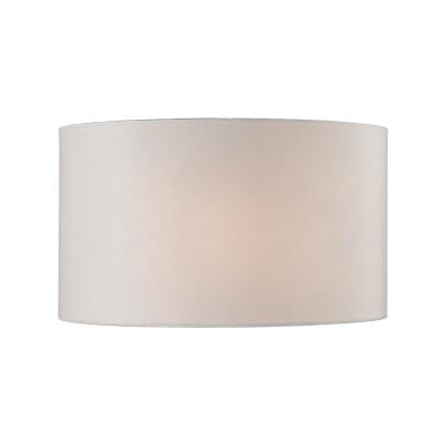 Faux Silk Hardback Drum Shade In White