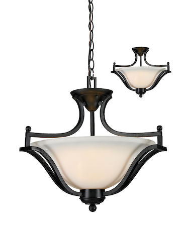 Z-Lite Lagoon 3 Light Pendant 702SFC-BRZ