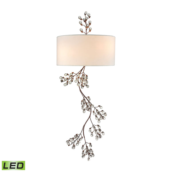 Winterberry 2 Light LED Wall Sconce In Antique Darkwood