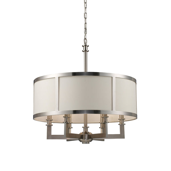 Seven Springs 6 Light Chandelier In Satin Nickel