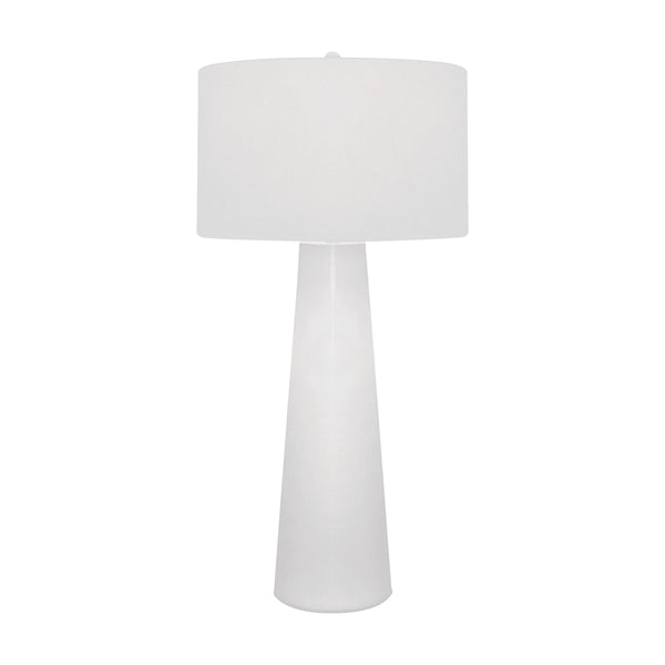 White Obelisk Table Lamp With Night Light