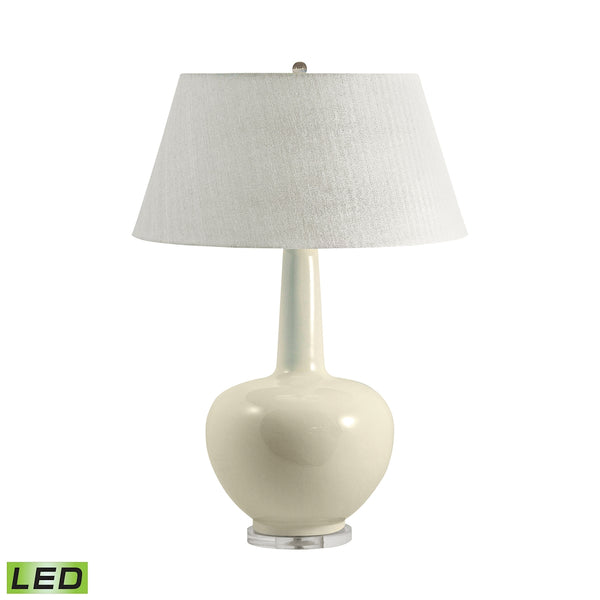 Porcelain LED Table Lamp In Cream