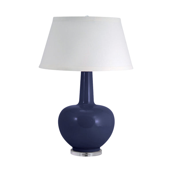 Porcelain Table Lamp In Navy Blue