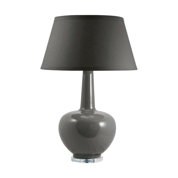 Porcelain Table Lamp In Taupe