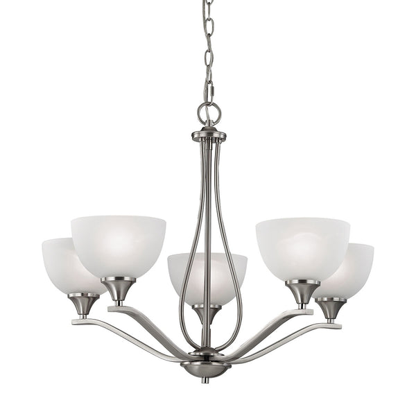 Bristol Lane 5 Light Chandelier In Brushed Nickel