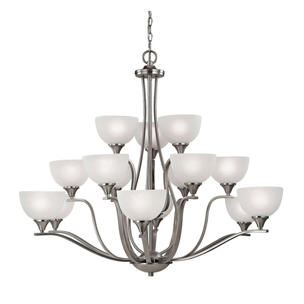 Bristol Lane 15 Light Chandelier In Brushed Nickel