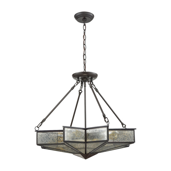 Decostar 4 Light Chandelier In Oil Rubbed Bronze