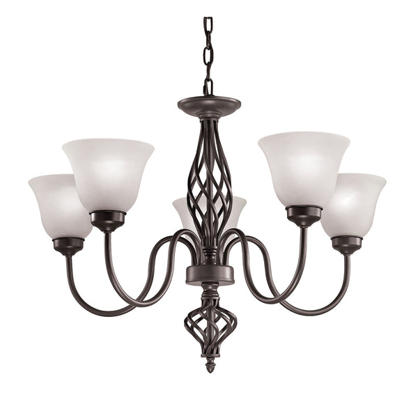 Santa Fe 5 Light Chandelier In Oil Rubbed Bronze