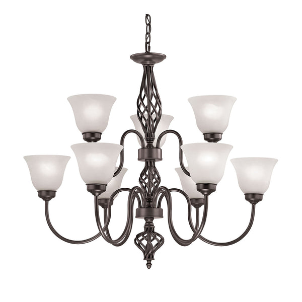 Santa Fe 9 Light Chandelier In Oil Rubbed Bronze