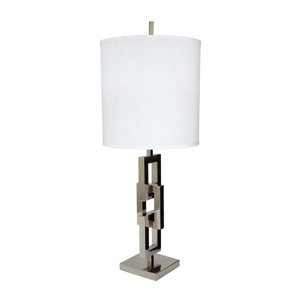 Chain Link Table Lamp With White Shade