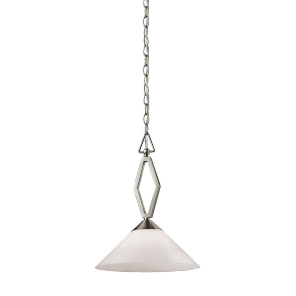 Tribecca 1 Light Pendant Large In Brushed Nickel