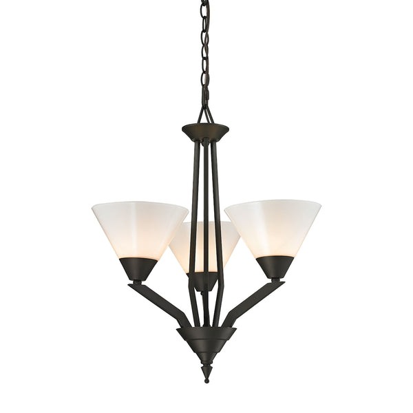 Tribecca 3 Light Chandelier In Oil Rubbed Bronze