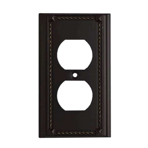 Clickplates 2-Socket Single Plate In Aged Bronze