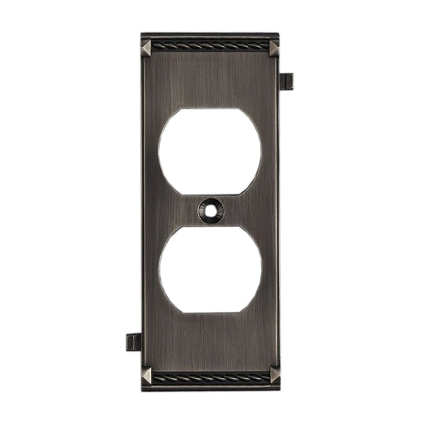 Clickplates 2-Socket Middle Plate In Antique Platinum