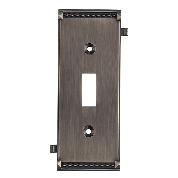 Clickplates Middle Switch Plate In Antique Platinum
