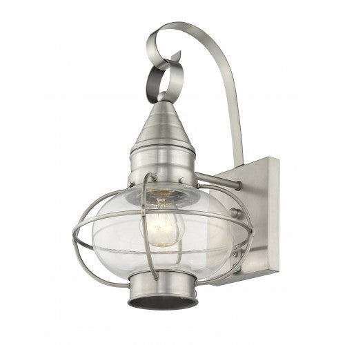 Livex Lighting Newburyport 1 Light BN Outdoor Wall Lantern