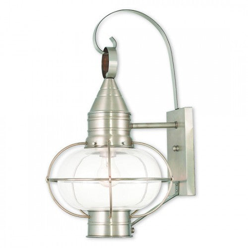 Livex Lighting Newburyport 1 Light BN Outdoor Wall Lantern