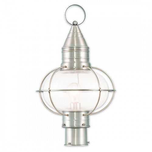 Livex Lighting Newburyport 1 Light BN Outdoor Post Lantern