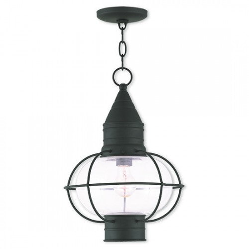 Livex Lighting Newburyport 1 Light Black Outdoor Chain Lantern