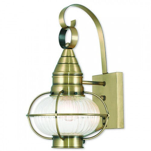 Livex Lighting Newburyport 1 Light AB Outdoor Wall Lantern