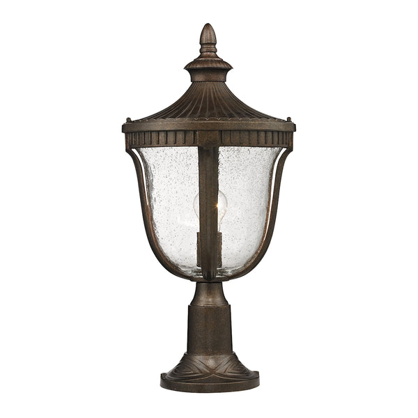 Worthington 1 Light Outdoor Post Lamp In Hazlenut Bronze