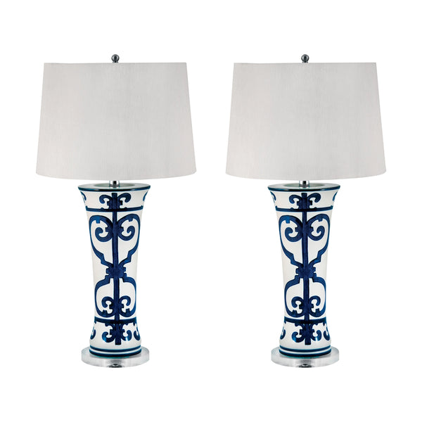 Versailles Porcelain Table Lamps - Set of 2