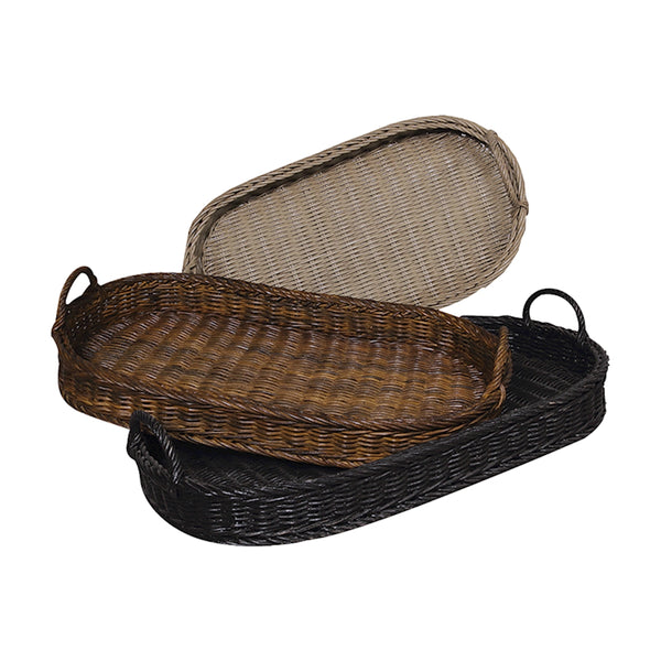 Oval Rattan Trays