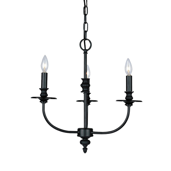 Hartford 3 Light Chandelier In Oil Rubbed Finish