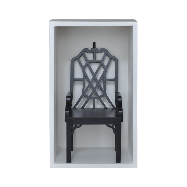 Garden Chair Shadow Box In Grain De Bois Noir