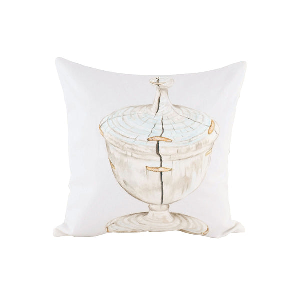 White Urn Pillow