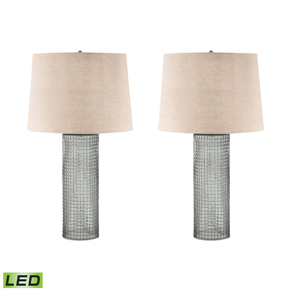 Glass With Wire LED Table Lamp