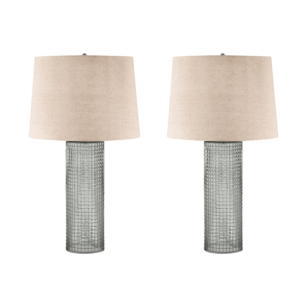 Glass With Wire Table Lamp