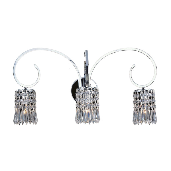 Optix 3 Light Wall Sconce In Chrome