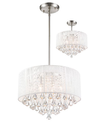 Z-Lite Aura 5 Light Pendant 891-20W-C