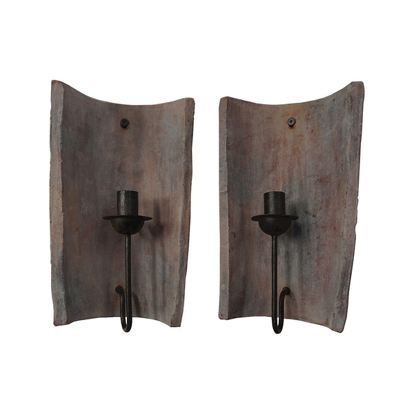 Terra Cotta Tile Candle Sconces