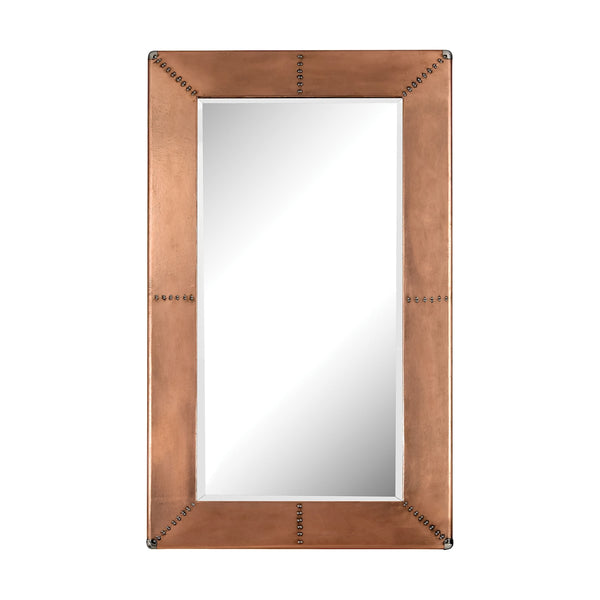 Copper Frame Mirror With Nail Head