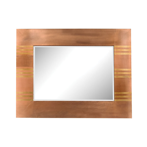 Copper Frame Mirror With Gold
