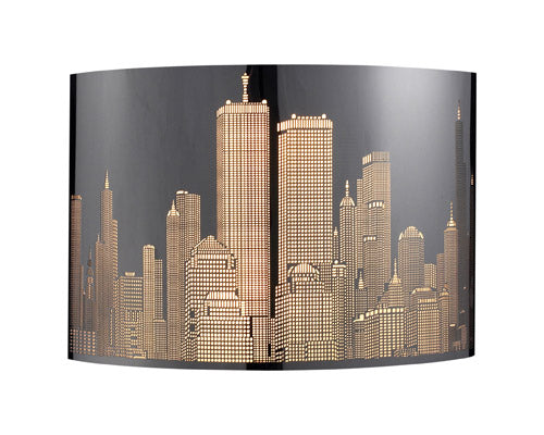 Skyline 2 Light Wall Sconce In Polished Stainless Steel
